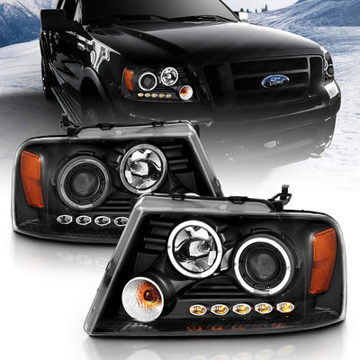 For 2004-2008 Ford F-150 LED Halos Ring Headlight