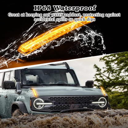 Fog Lights Modular Bumper for Ford Bronco 2021-2026 (with 5 LEDs)