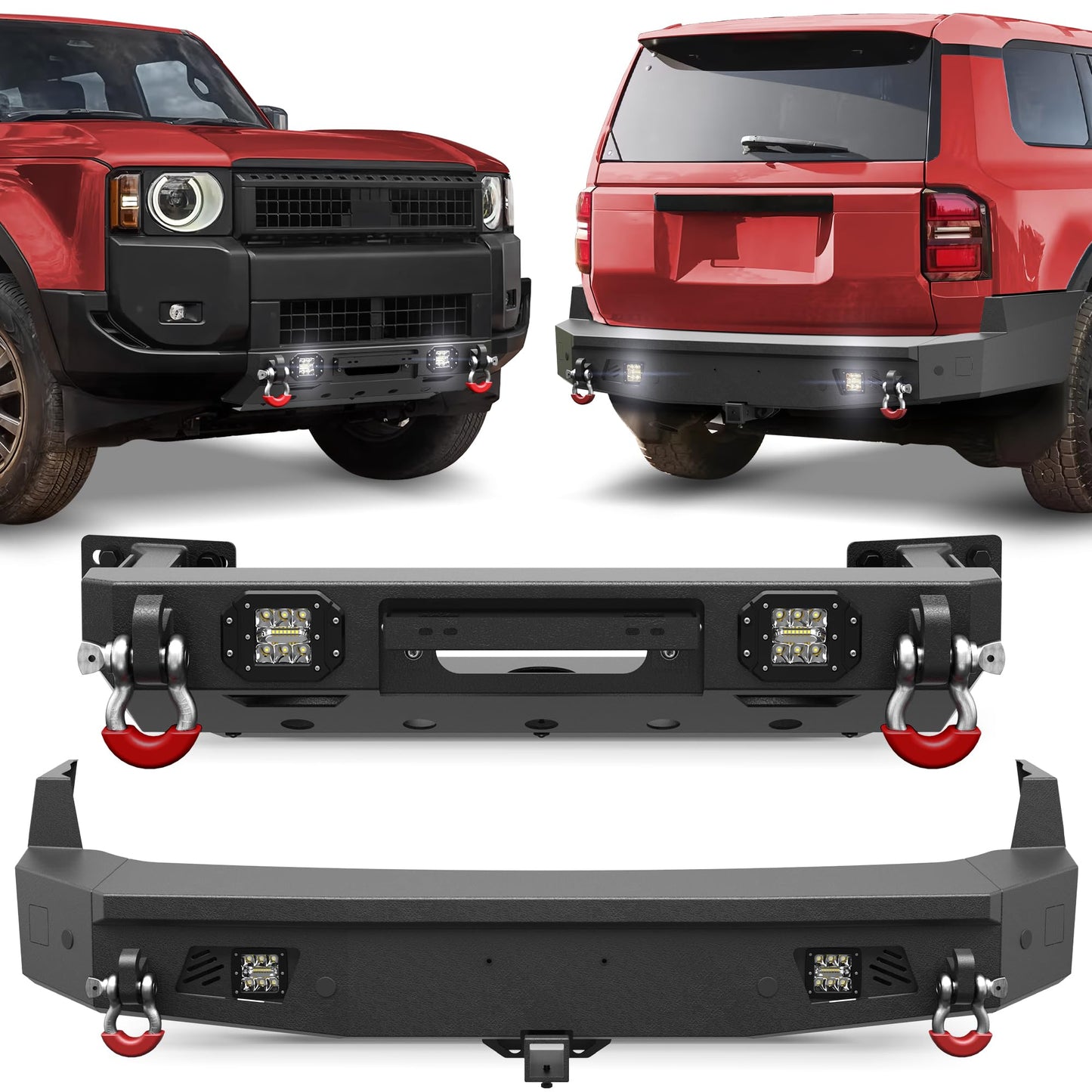 Front Lower/ Rear Bumper with LED Lights for 2024-2026 Toyota Land Cruiser 250
