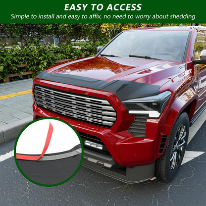 Hood Protector Compatible with 2024-2025 Toyota Tacoma 2025 4Runner Hood Shield ABS 3Pcs Deflector Bugflector Replacement for 2024 Toyota Tacoma Accessories