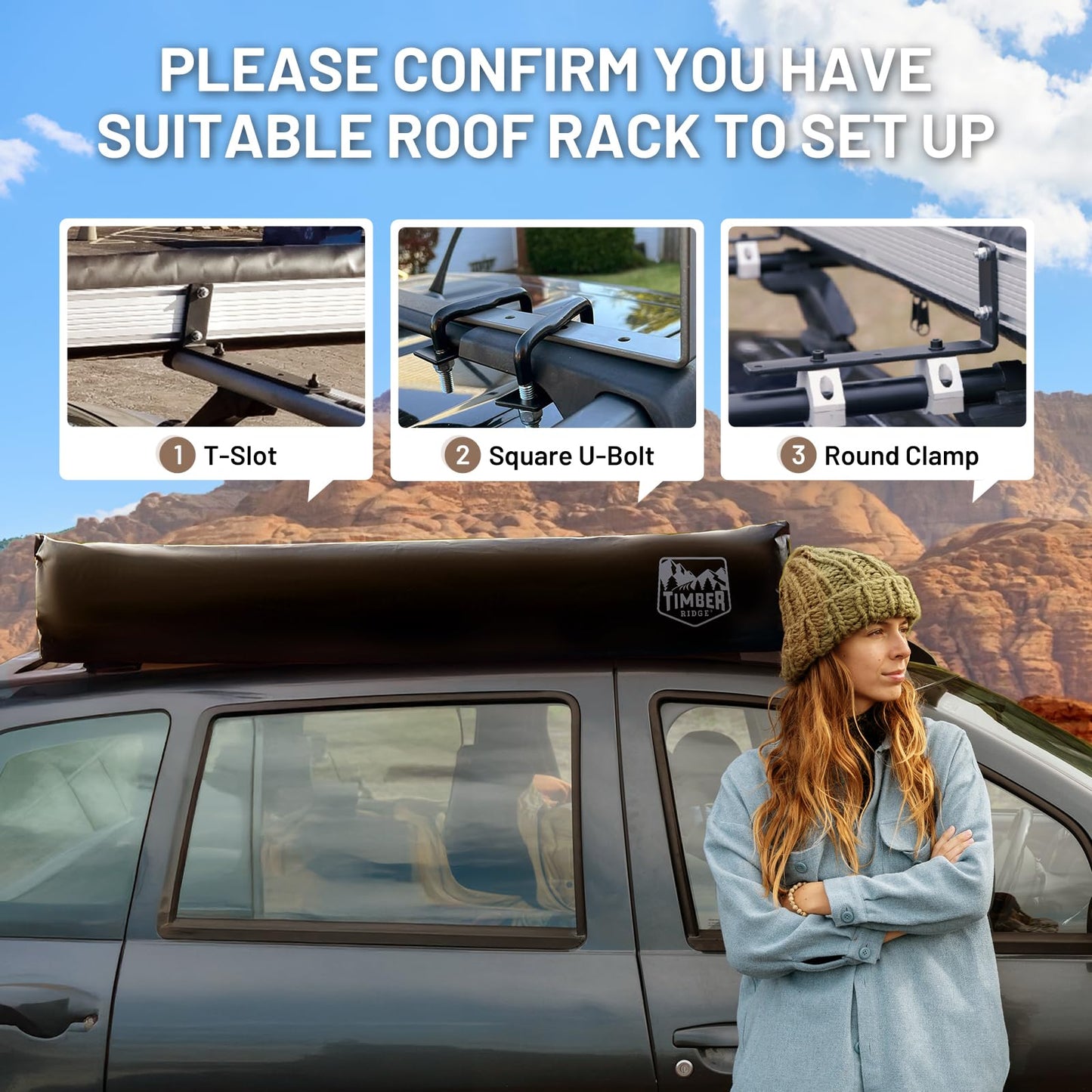 19x9.8ft Retractable Car Awning with Blackout Coating for Vehicle/Truck/Jeep/SUV/Van