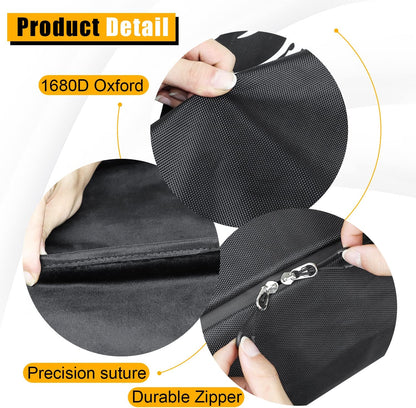 Soft Top Window Organizer Storage Bag Protection Compatible With For Ford Bronco 2021 2022 2023 4 Door Plush Multi-Layer Soft-Top Window Protection Bag（Black - OMOTOR