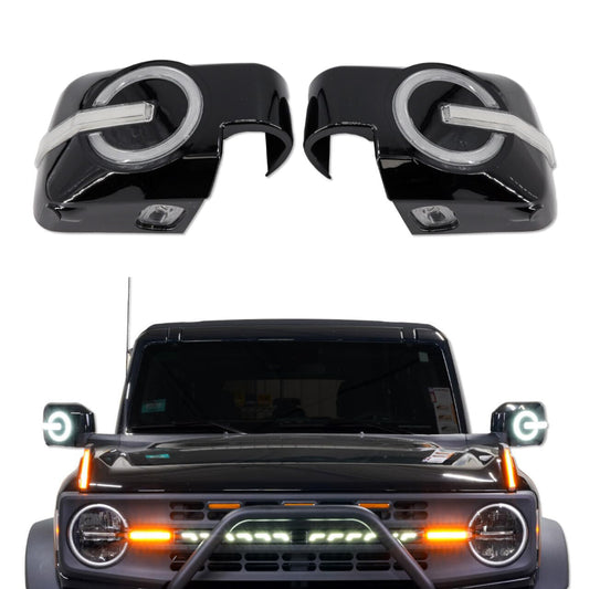 Line Side Mirror LED Lighted Cap for Ford Bronco 2021+ 2/4 Door (Not Sport) - OMOTOR