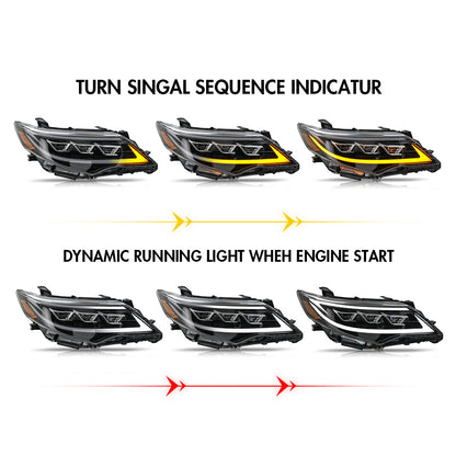 New LED Headlight for 2012-2014 Toyota Camry Headlight Assembly - OMOTOR