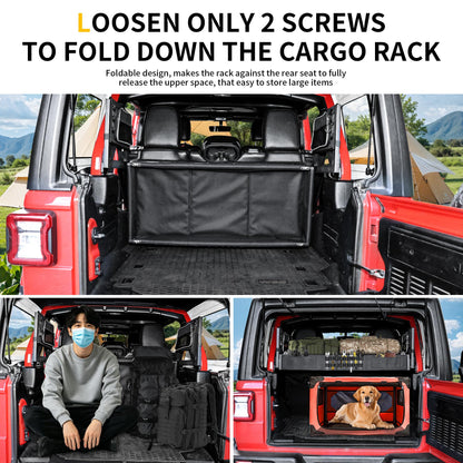 Trunk Organizer Cargo Rack for Jeep Wrangler JL 2018-2026 4-Door