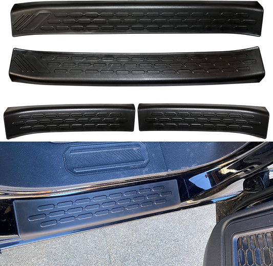 Door Sill Protector Guards for Ford Bronco 4-Door 2021 2022 Accessories Front Rear Entry Door Sill Scuff Plate, Welcome Pedal Protector Cover for Bronco 4 Door, 4Pcs Black