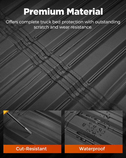 5ft Bed Anti-Slip Waterproof All-Weather Floor Mats For Ford Ranger 2024 - 2026