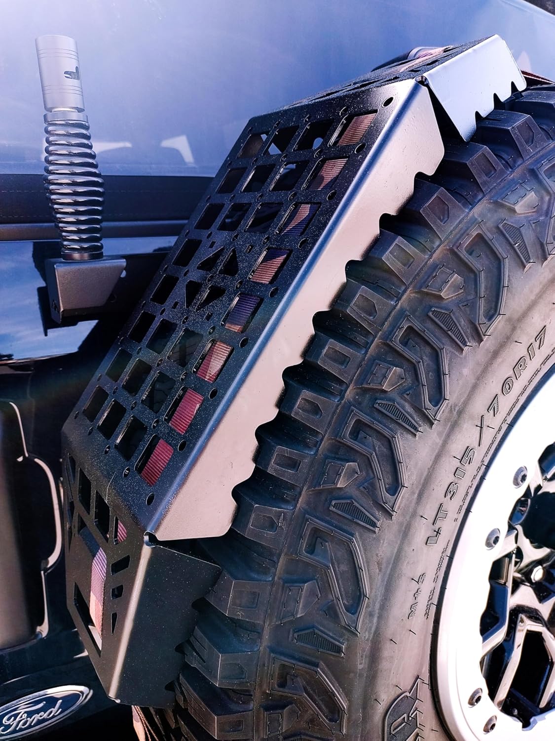 Rear Tire Grip MOLLE, Overlanding and Off-Roading, Tire Compatibility: 33in - 40in, Broncos, Jeeps, SUVs +