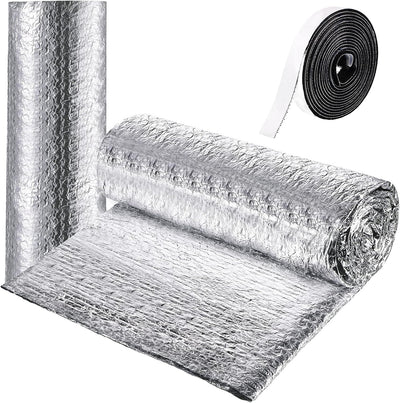 47x15ft Double RV Door Window Shade Cover Blackout Reflective Insulation Roll For RV Garage Roof Door Window Skylight Shade