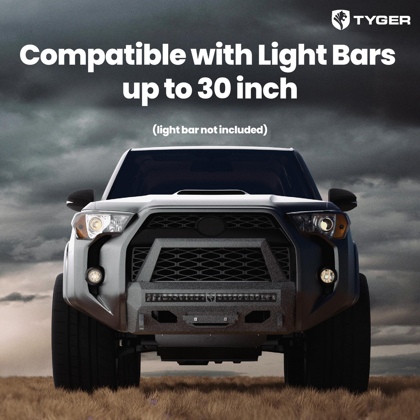 Center Bumper Guard Compatible with 2014-2024 Toyota 4Runner (Exclude Limited; Nightshade; TRD Sport)