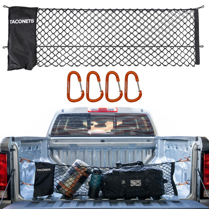 Envelope Cargo Net for Colorado/Canyon, 5mm Bungee, Storage Bag, Heavy Duty Carabiners