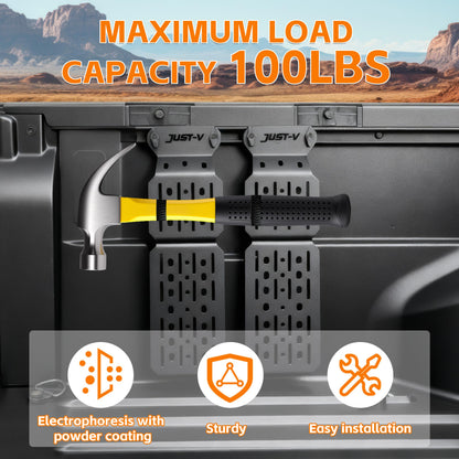 Truck Bed Rail Mount for Tacoma2005-2026 /Tundra 2022-2026  Axes, Shovels, Bikes, Fuel Tanks