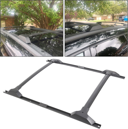 Roof Rack Set Cross Bars & Side Rail Compatible with 2009-2017 Chevy Chevrolet Traverse LS/LT/LTZ Factory Style Replacement for 19244268 Crossbars Cargo Racks Rooftop Luggage Carrier 165 Lbs