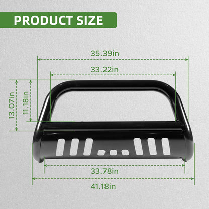 Bull Bar Fit for Chevy Colorado 2015-2026 with LED Light & w/License Plate
