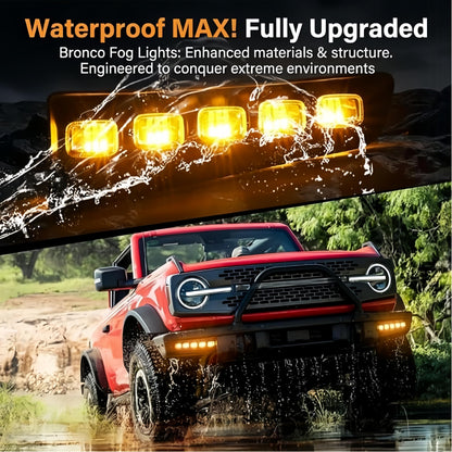 Fog Lights Modular Bumper for Ford Bronco 2021-2026 (with 5 LEDs)
