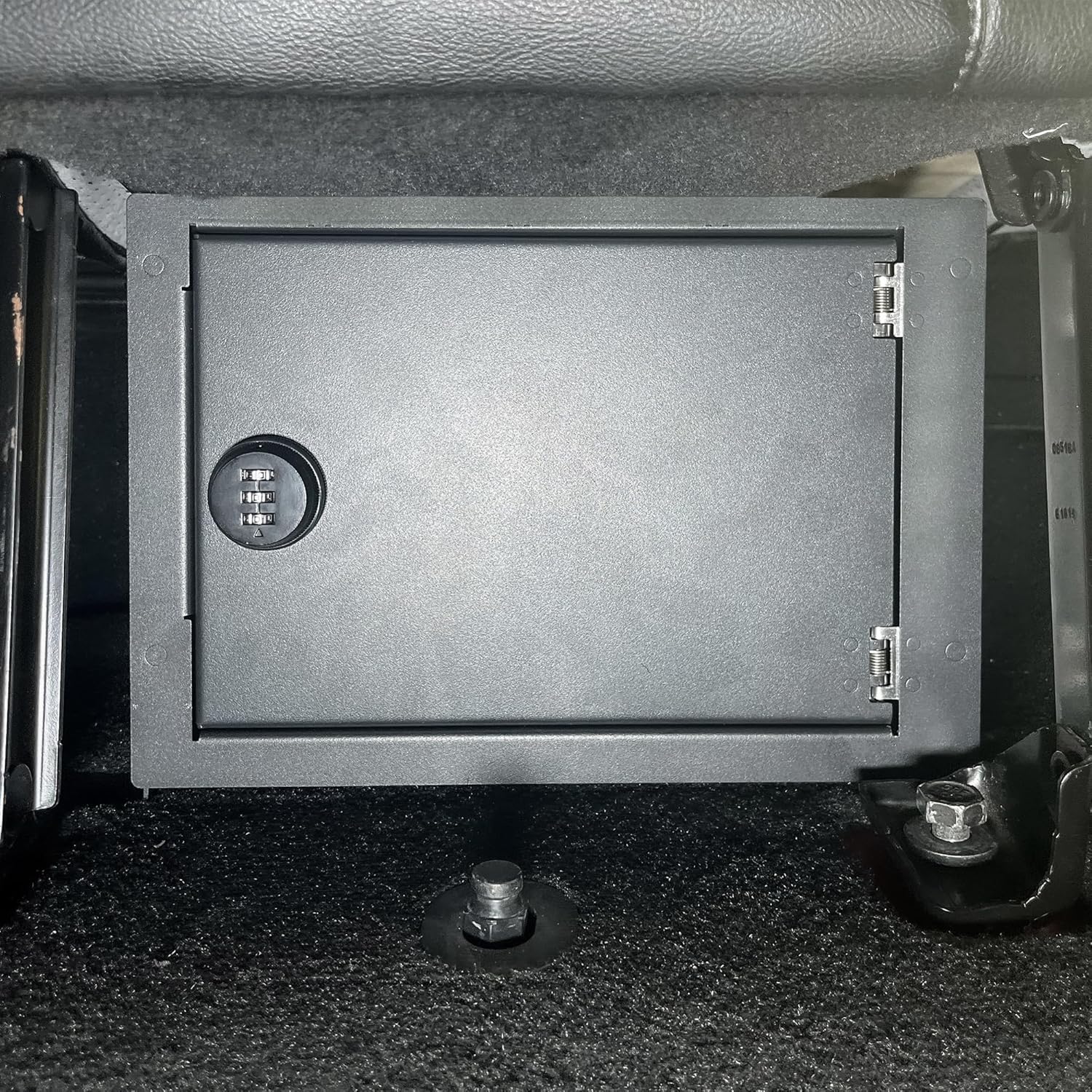 Under Seat Storage Lock Box Gun Safe Compatible with 2018-2024 2025 Jeep Wrangler JL 4 Door 4XE Interior Accessories Passenger Side Rear Underseat Security Organizer Vault Tray Black