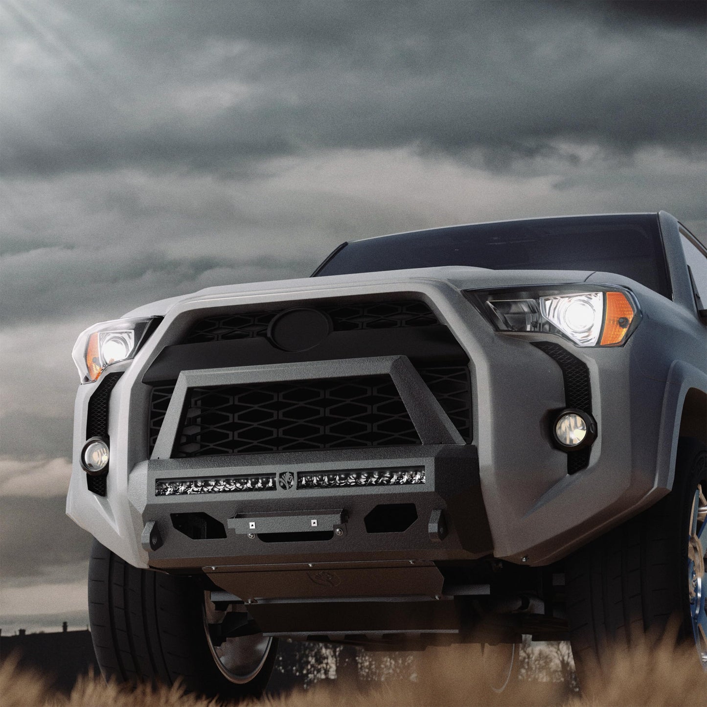 Center Bumper Guard Compatible with 2014-2024 Toyota 4Runner (Exclude Limited; Nightshade; TRD Sport)