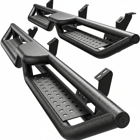 Carbon Steel Running Boards & Side Steps Compatible with 2024-2026 Tacoma Double Cab/Crew Cab