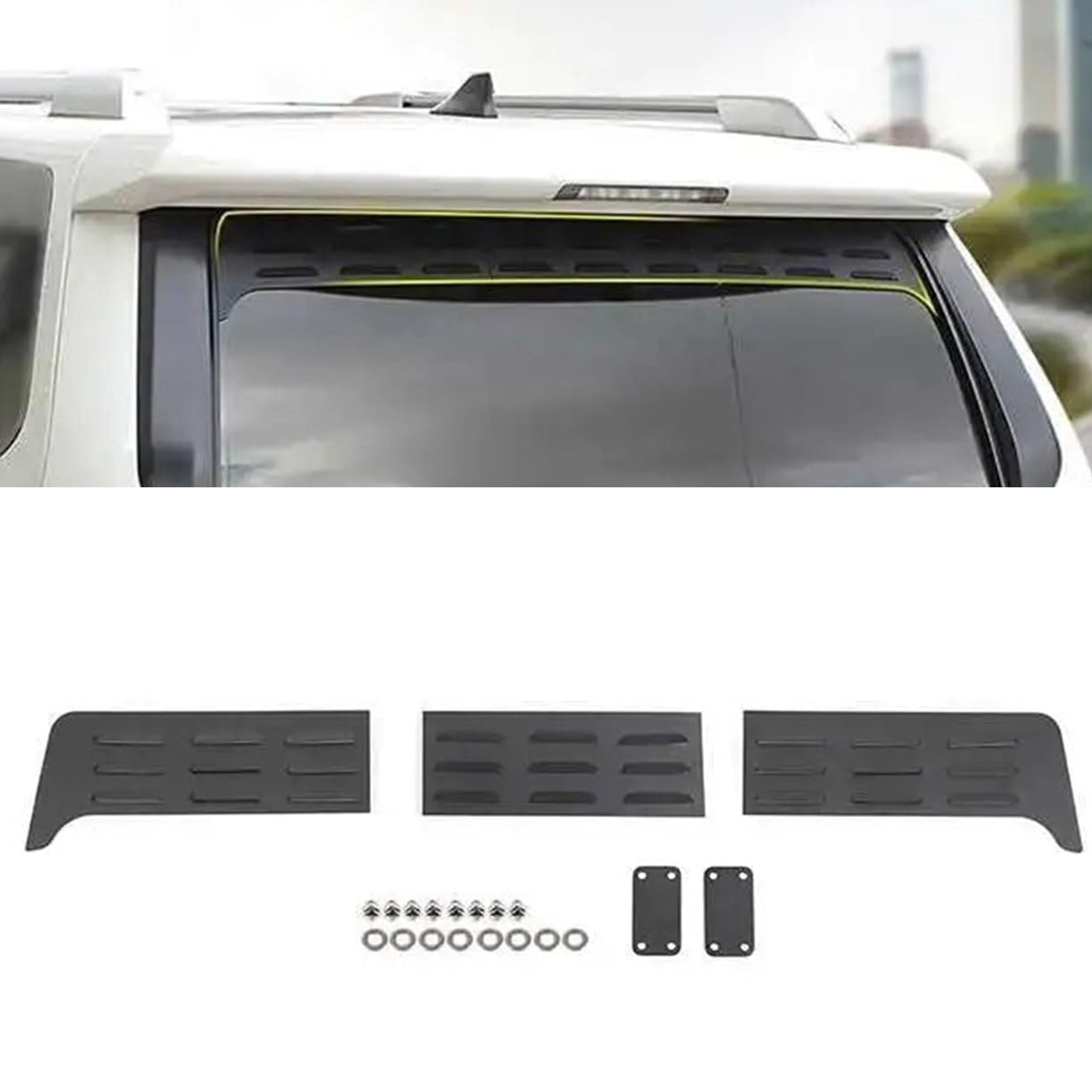 Aluminum Rear Door Vent Louver Cover Compatible with 4Runner 2010+