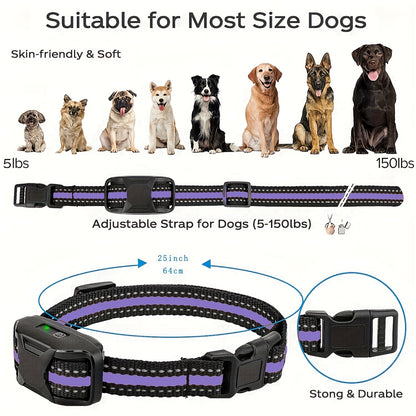 3300Ft Dog Training Collar - Adjustable Nylon Strap, Electric Shock, Vibration & Sound Modes, Rechargeable, 360ft Range, Suitable for Small to Large Dogs (5-150lbs) with Remote Control - OMOTOR