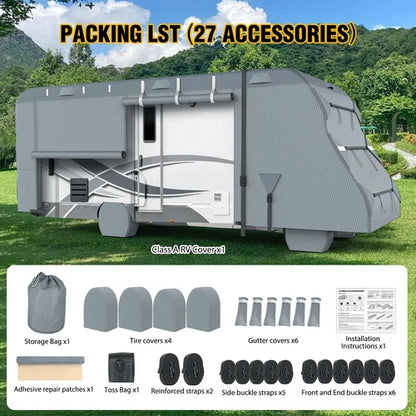 8-Layer UV Protected Class C RV Cover for 29'-32' Camper - OMOTOR