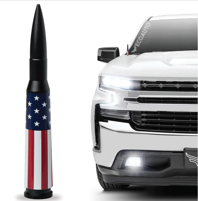 50 Cal Bullet Antenna Replacement Fits All Chevy & GMC Truck Model Years - OMOTOR