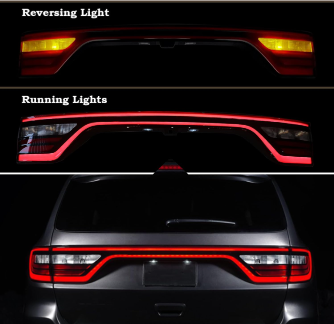 Black Smoke UBar Neon Tube Running Light LED Tail Lamp For 04-09 Dodge Durango E - Foto 7