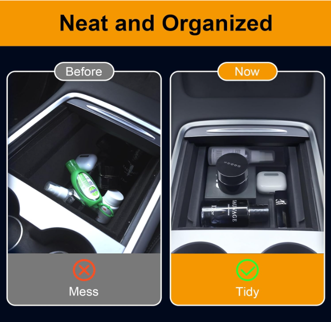 5PCS Interior Car  Organizer Tray Accessories  for Tesla Model Y 2020-2024 - OMOTOR