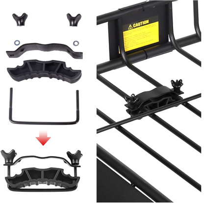 Black Car Skinny Roof Rack  For Traveling - OMOTOR