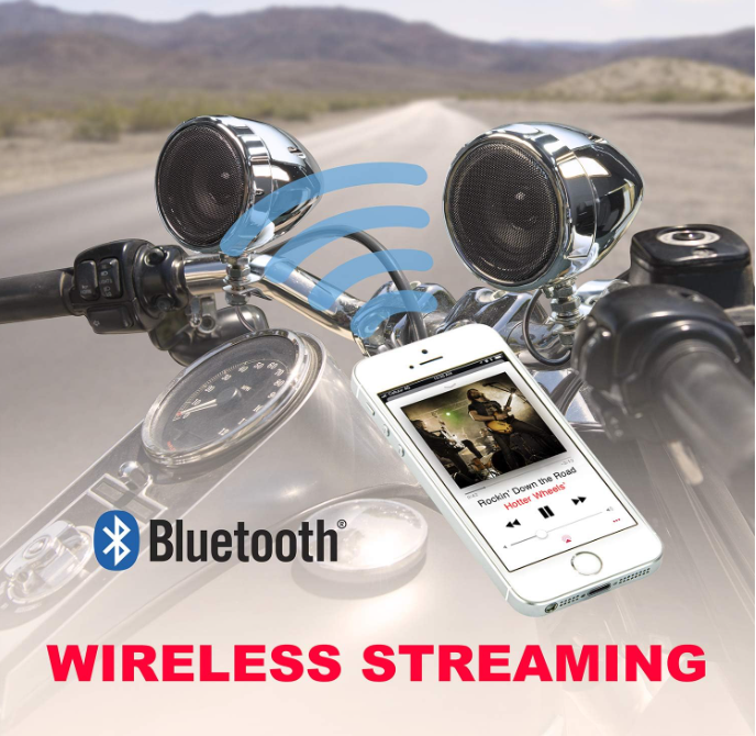 Audio Systems Bluetooth Speaker System - Class D Compact Amplifier For Use with ATVs/Motorcycles