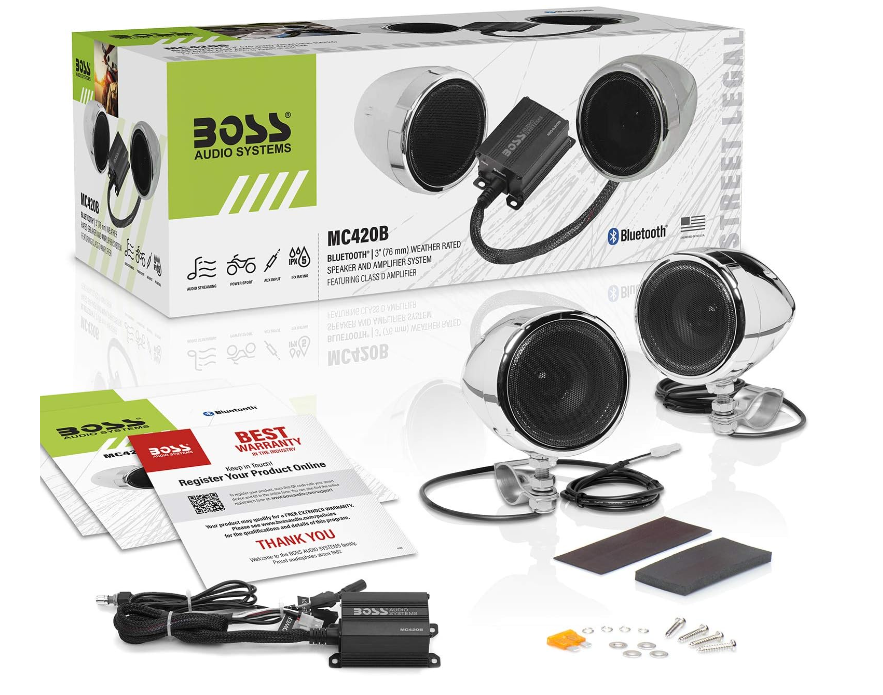 Audio Systems Bluetooth Speaker System - Class D Compact Amplifier For Use with ATVs/Motorcycles