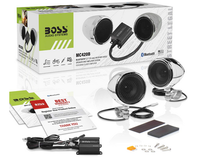 Audio Systems Bluetooth Speaker System - Class D Compact Amplifier For Use with ATVs/Motorcycles - OMOTOR