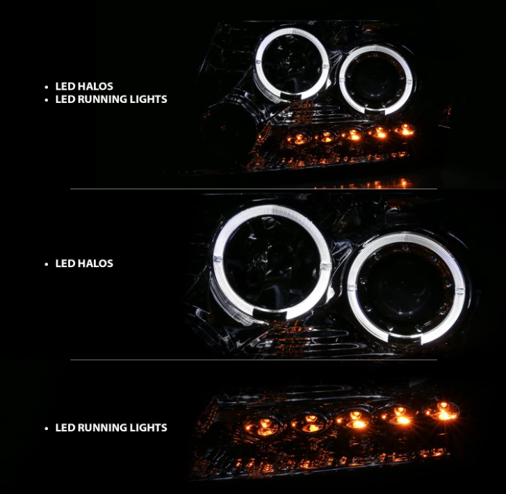 For 2004-2008 Ford F-150 LED Halos Ring Headlight