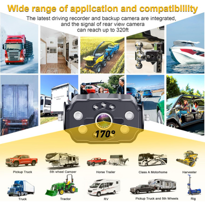 Wireless Backup Camera for Furrion RV: 7-Inch Recording Plug-Play - OMOTOR