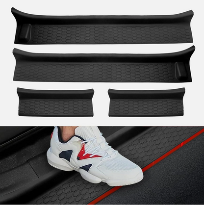 Door Sill Guards Entry Scuff Plate Cover For Jeep Wrangler JL 2018-2025 4-Door - OMOTOR