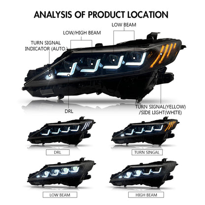 Demon Eye Headlights For 2018-2024 Toyota Camry LE SE XLE XSE TRD (Quad Projectors Headlights) - OMOTOR
