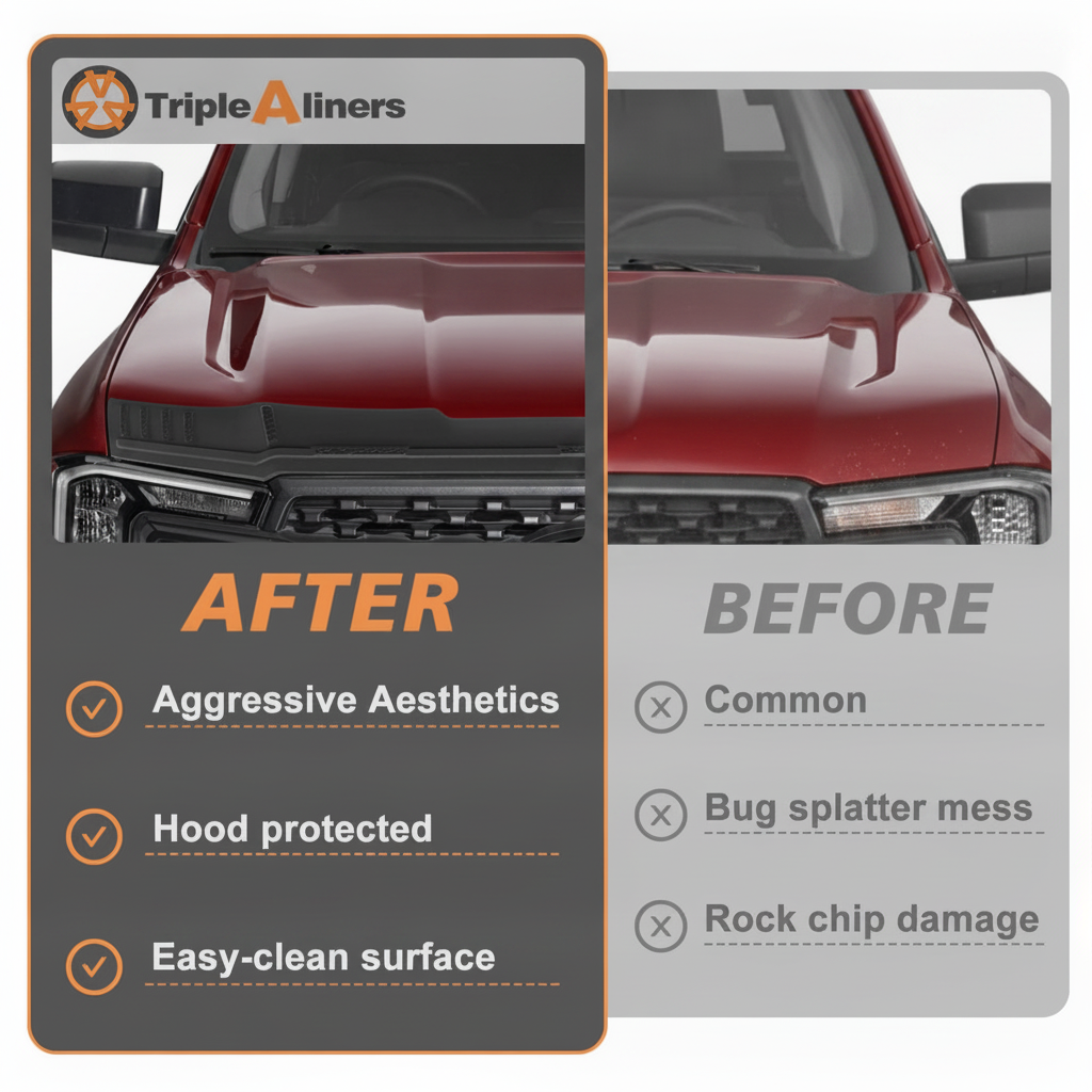 TPE Hood Bug Deflector Protector for 2024 - 2026 Ford Ranger