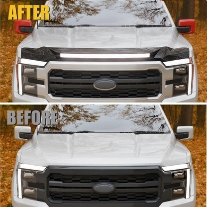 Ford F150 Hood Shield with LED Lights, Bug Deflector