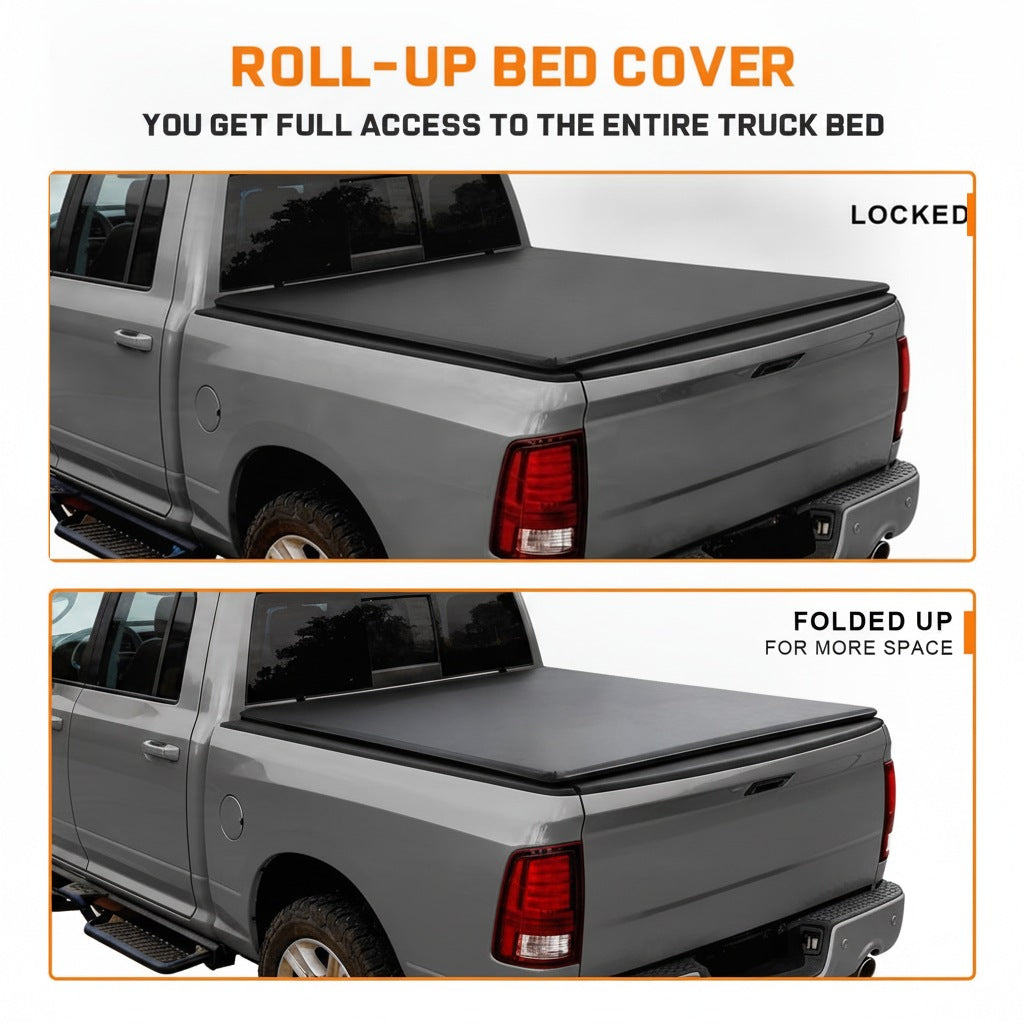 Soft Roll-Up Truck Bed Tonneau Cover for Ford Ranger 2019-2026
