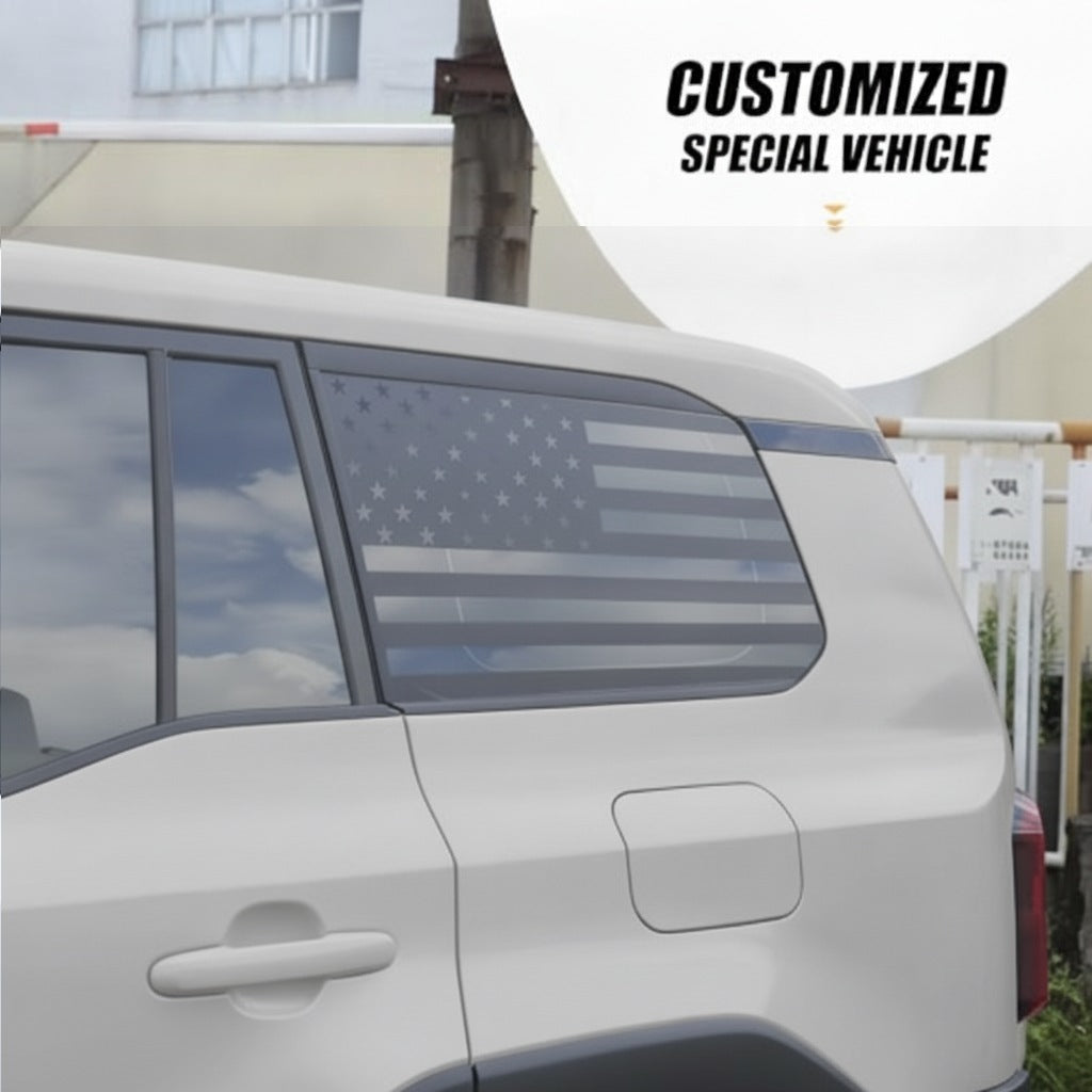 Rear Side Window American Flag Decal Compatible with Toyota Land Cruiser Prado 250 J250 LC250 2024 - 2026