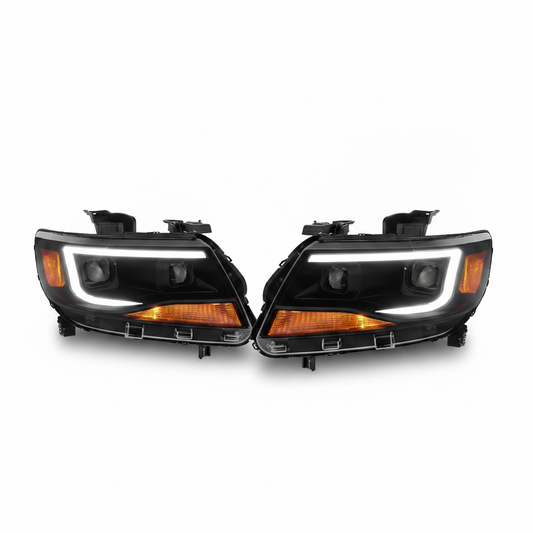 Projector Headlights LED DRL Smoke Lens For 2015-2022 Chevy Colorado