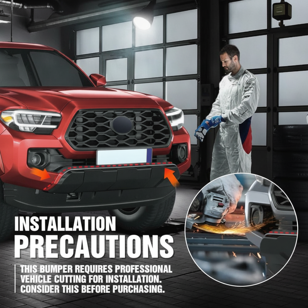 Front Bumper Compatible with Toyota Tacoma 3rd Gen 2016-2023