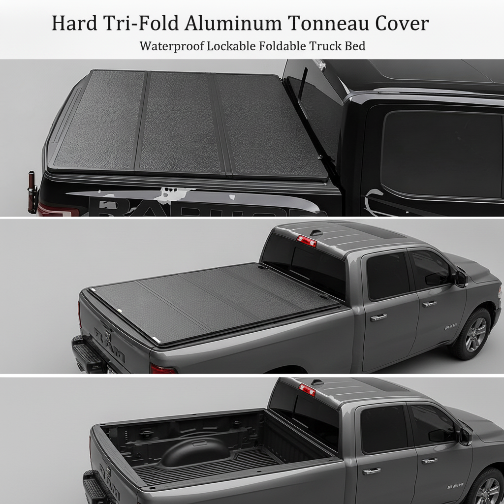 5FT Hard Tri-Fold Truck Bed Tonneau Cover Fit 2019-2026 Ford Ranger