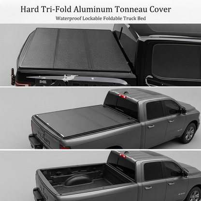 5FT Hard Tri-Fold Truck Bed Tonneau Cover Fit 2019-2026 Ford Ranger