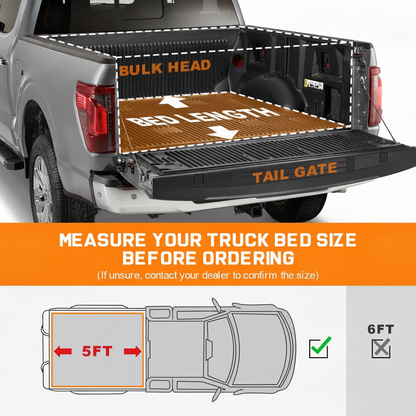 Soft Roll-Up Truck Bed Tonneau Cover for Ford Ranger 2019-2026