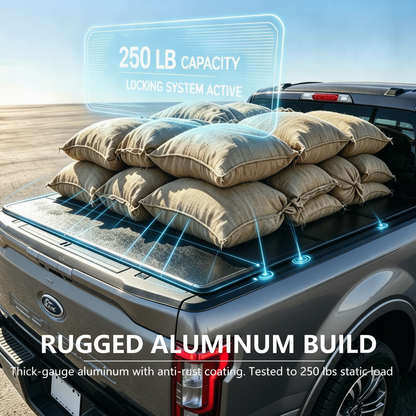5FT Hard Tri-Fold Truck Bed Tonneau Cover Fit 2019-2026 Ford Ranger