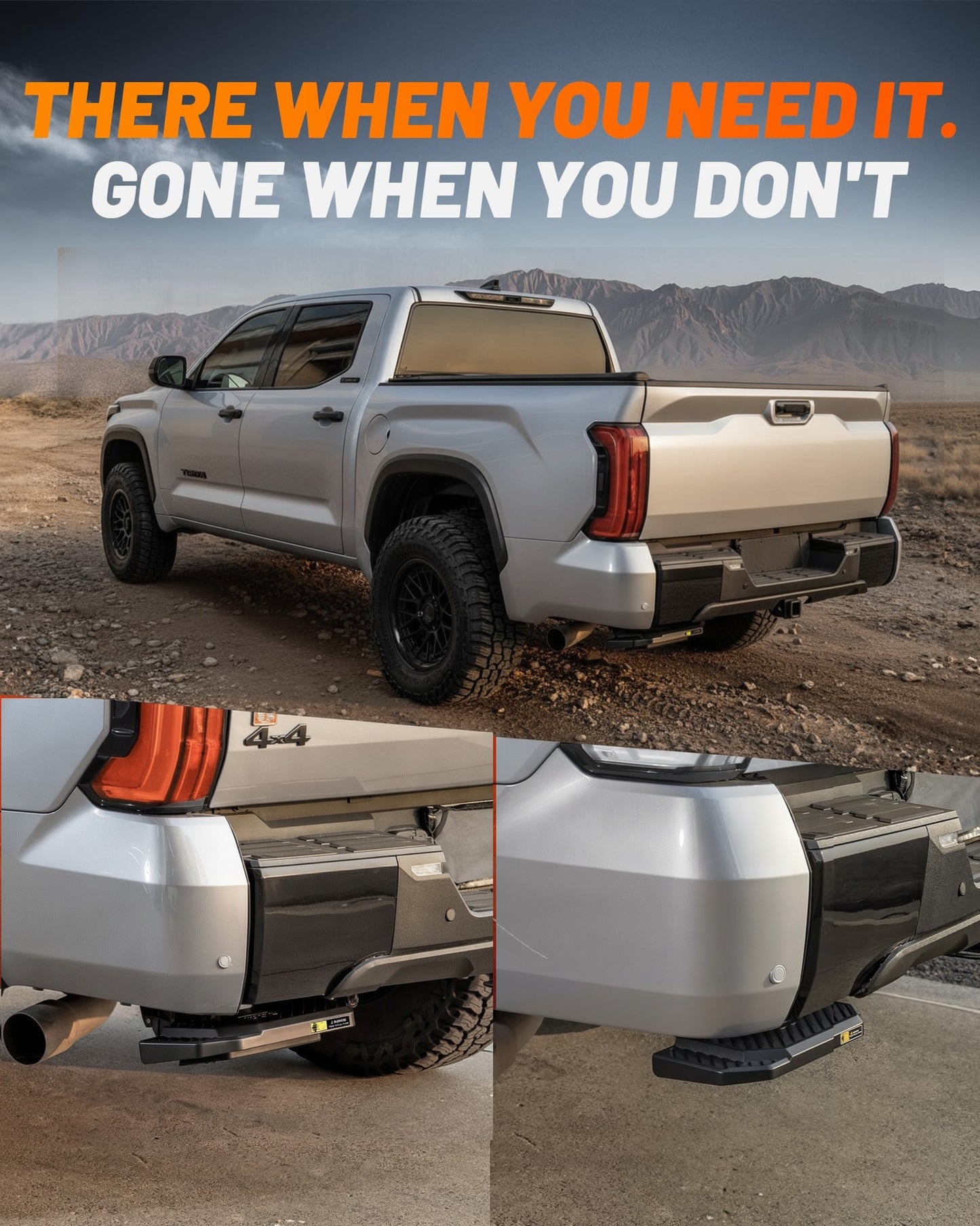 Retractable Aluminum Truck Bed Step for Ford F-150 2021-2026/Lightning EV 2022-2026