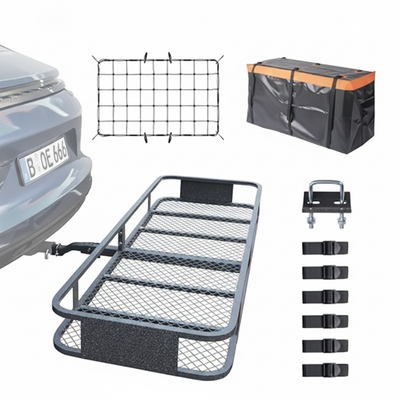 Heavy-Duty Folding Hitch Cargo Carrier for Cars (60"x20"x6")
