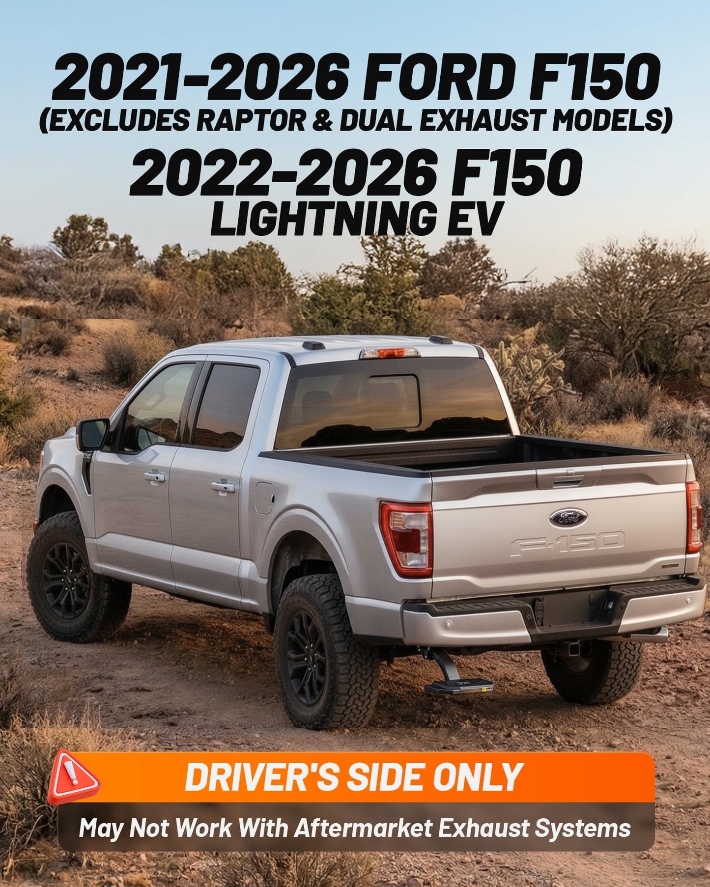 Retractable Aluminum Truck Bed Step for Ford F-150 2021-2026/Lightning EV 2022-2026