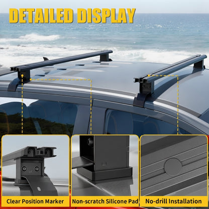 220lbs Roof Rack Cross Bars Compatible with 2019-2026 Ford Ranger